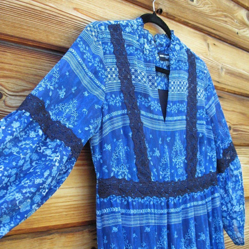 NWOT Karl Lagerfeld Paris Boho Maxi Dress - Picture 6 of 10